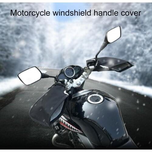Gloves Large Opening Windproof Oxford Cloth Motorcycle Handlebar Cover for Cycling Snowmobile Gloves
