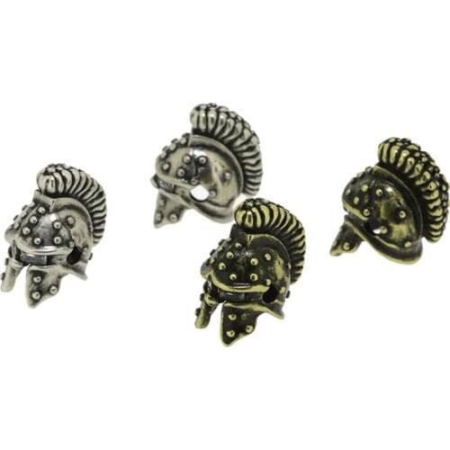 Dankaishi Fashion Spartan Warrior Helment Charm Connector Pendant Jewelry Findings for DIY Bracelet Making Men Style Vintage Gif