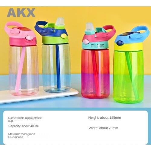 Kids Water Sippy Cup Creative Cartoon Baby Feeding Cups with Straws Leakproof Water Bottles Outdoor Portable Childrens Cups