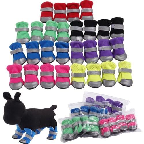 Breathable Reflective Dog Shoes Tedibi Bear Softsole Shoes Small Dog and Puppy Breathable Foot Cover in Spring and Summer