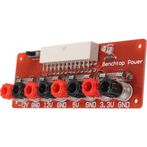 New Arrival Electric Circuit 24Pins ATX Benchtop Computer Power Supply Breakout board DC plug connector