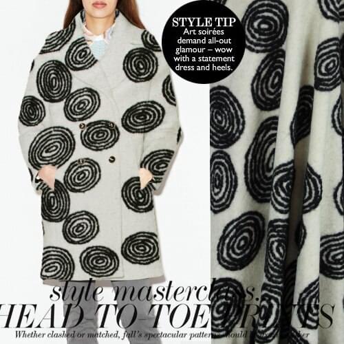 Europe and the United States imports of high-end fleeciness feeling stereo cashmere wool fabric cloth /m/100cm*150cm