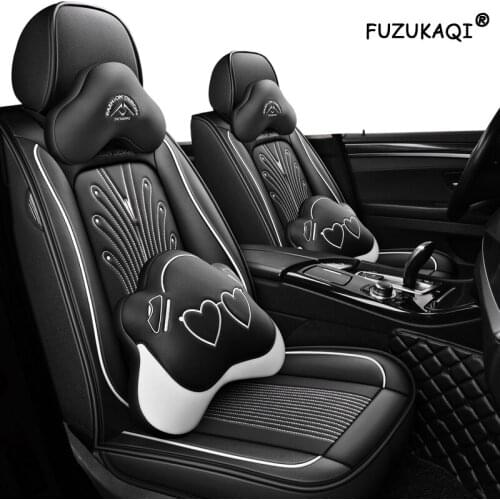 FUZHKAQI Leather car seat cover for kia ceed niro cerato forte k5 k4 k3 sportage rio 3 4 soul sorento spectra accessories covers