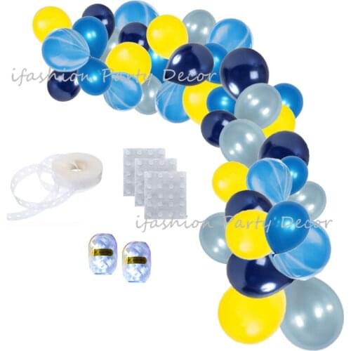 Balloon Garland Arch Kit Blue&Yellow Latex Balloons Pack for Wedding Baby Shower Boys Birthday Party Backdrop Decorations