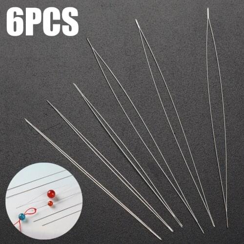 6pcs/Set New Big Eye Beading Needles Beading Tools Kit 55+75mm for bead Threading String Cord Easy Jewelry Making