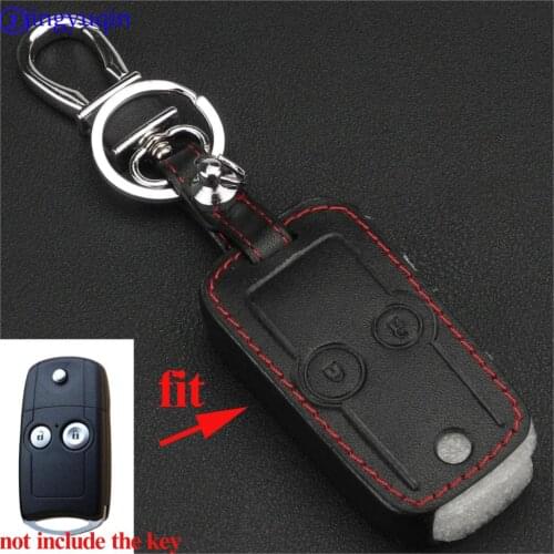 Jingyuqin 2 ButtonsFolding Flip Leather Car Key Case Cover for Honda Accord CRV SPIRIOR Key Holder Protector Remote Key FOB