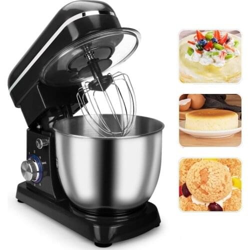 6-Speed Kitchen Food Processor Stand Mixer Cream Egg Whisk Blender Cake Dough Mixer Bread Maker Machine
