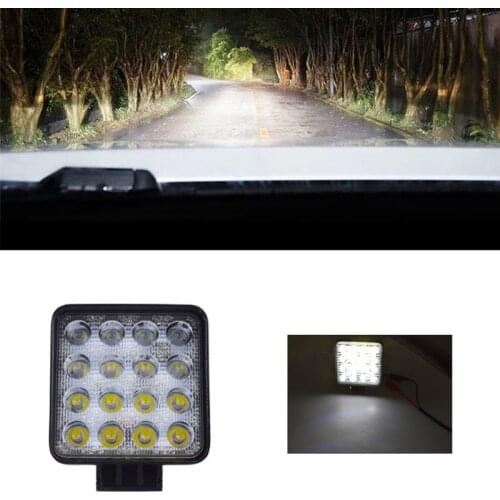 48W Vehicel Headlights 16LEDs Cool White Light Bar 4inch Vehicle Work Light LED Truck For SUV E7CA