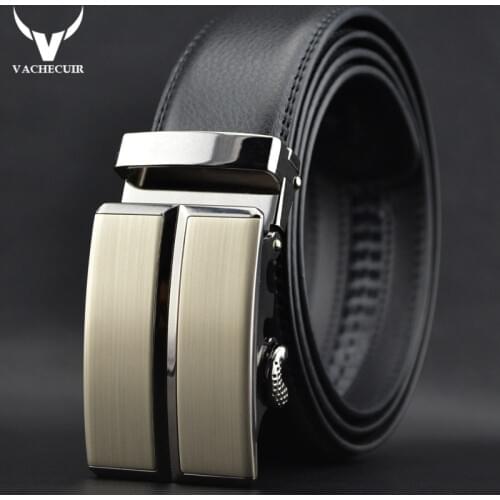 2017 Hot Sale Brand High Quality Mens Belt Male Automatic Buckle Belts Men Business Casual Black Brown Strap Leather Belt W191
