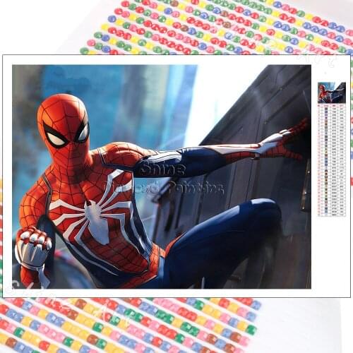 Marvel 5D Diamond Painting Super Spider-Man Hero New Arrivals Set Hobby Art DIY Mosaic Full Square Round Drill Home Decoration