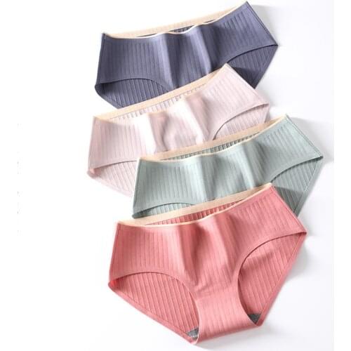 3 Pcs/Set Soft Seamless Panties For Women Underwear Briefs Breathable Cotton Crotch Girls Panty Female Lingerie Underpants New