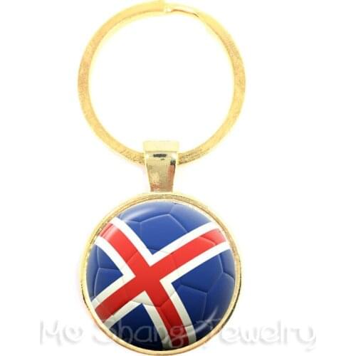 New Arrival Germany,Denmark,Poland,Iceland,Be World Football National Flag Football Logo Necklace Football Fans Souvenir Gift