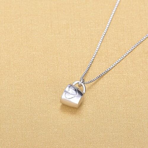 New Women 925 Sterling Silver Lovely Heart Cup Pendant Necklaces Forever Loving Jewelry