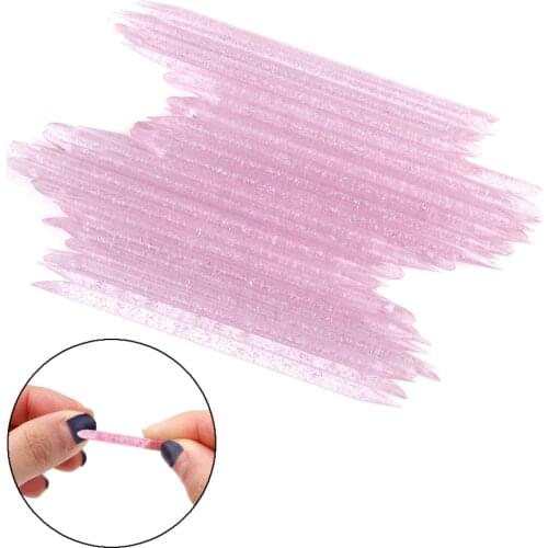 25/50/100Pcs Crystal Nail Stick Manicure Cuticle Removal Pusher Cleaner Reusable Double End Cuticles Regrowth Pedicure Care Tool