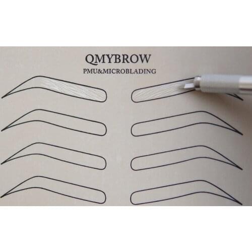 Microblading Practice Skin 5 pcs Pre-Sharped No ink Needed Outline Permanent Makeup Eyebrow Comestic Training Skins