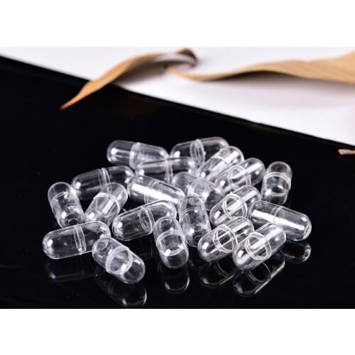 Clear Plastic Empty Capsules Size 0 (joined Or Seperated Capsules Available! ) 20pcs 0# Capsules+1piece 0.25g Scoop