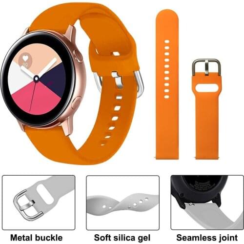 Silicone Band for Samsung Galaxy Watch Active 2 40/44mm Gear S3 Sport Wrist Bracelet 22mm 20mm Strap Watchband for amazfit gtr