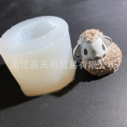 Sheep Modeling Silicone Mold Fondant Cartoon Glue Drop 3D Resin Plaster Decoration Mold 15-989