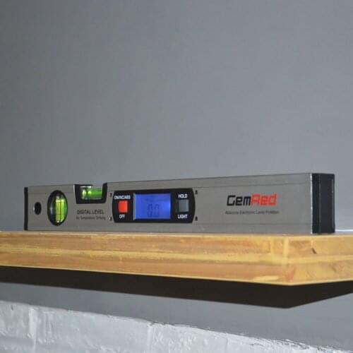 GemRed Digital Level Spirit Level Angle Finder with Magnetic 16" Long Leveling Instrument Vertical & Horizontal Spirit Bubble