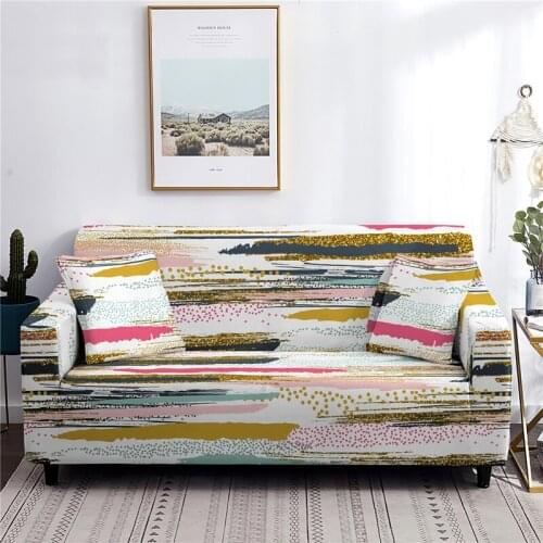 All-inclusive Elastic Universal Sectional Sofa Cover 3D Printing Soft Silky Stretch Couch Cover Home Decor Dustproof Chair Cover