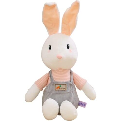In Stock Cartoon Stuffed Animal Bunny Rabbit Plush Toy with Long Ear