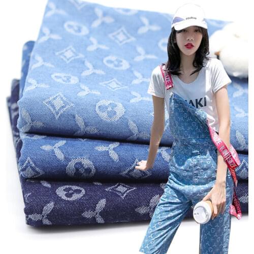 Jacquard jeans high-grade wash DIY clothing fabric