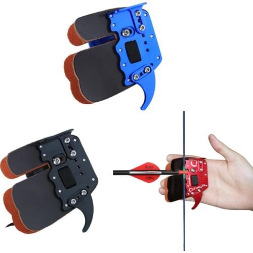 1PC Toparchery New Imitation Cowhide Archer Finger Guard Blue/Black/Red Protect Finger Shooting Archery Hunting Accessories