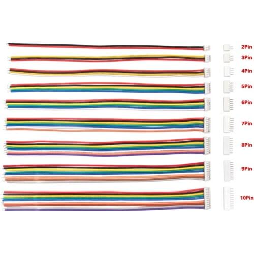 10Set 150mm ZH-1.5 Wire Cable Connector DIY ZH-1.5 28AWG JST 2Pin-10Pin Electronic Line Single Connect Terminal Plug Connectors