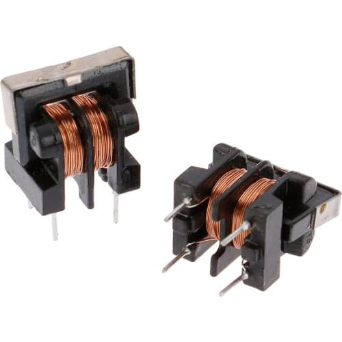 2pcs Plastic & Copper UU9.8 UF9.8 Common Mode Choke Inductor 15MH/25MH/30MH For Filter
