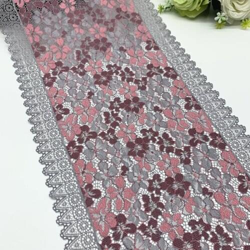 3y/lot 24.50cm Elastic Stretch Lace Trims Lolita Lilac Grey For Clothing Accessories Dress Sewing Applique Costume Lace Fabrics