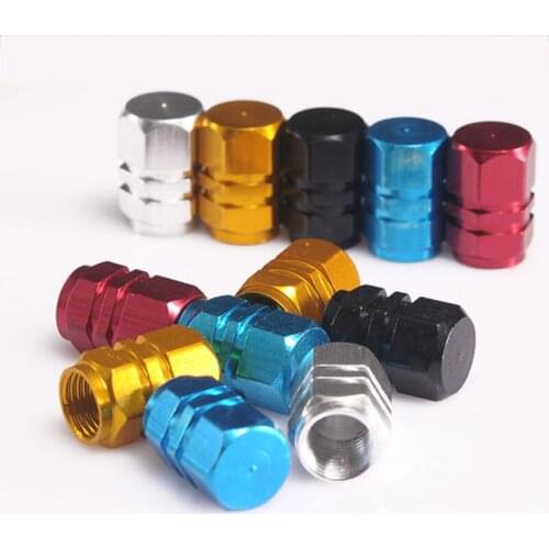 Car Tire Cap Valve Head Cover Aluminum Valve Head Auto Supplies Aluminum Alloy Valve Head Wheel 4Pcs