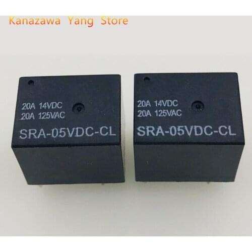 5PCS 10PCS SRA-05VDC-CL SRA-12VDC-CL SRA-24VDC-CL 5 Pin Automobile Relay DC Power Relay