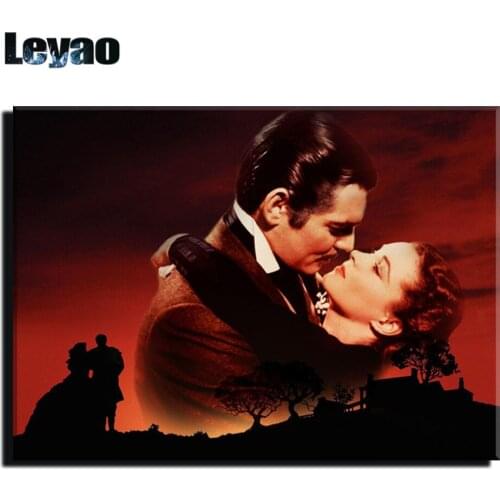 5D DIY Diamond Painting classic movie Gone with the Wind Rhinestone Diamond Embroidery Couple Cross Stitch Mosaic Home Decor