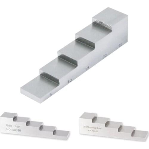 Free Shipping YUSHI 5 Step 5mm-25mm Stainless Steel/1018 Steel UT Step Calibration Block