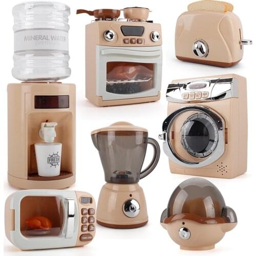 Childrens Pretend Play Toys Simulation Electric Kitchen Set Microwave Oven Toys Educational Gift Girls Toy Kitchen Accessories