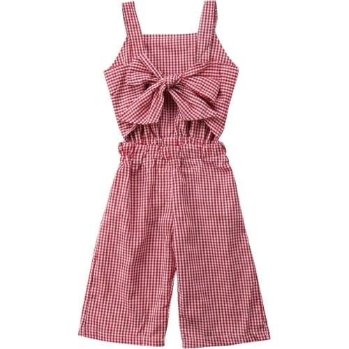 Toddler Kids Baby Girls Summer Strap Romper Jumpsuit Harem Pants Outfits Clothes