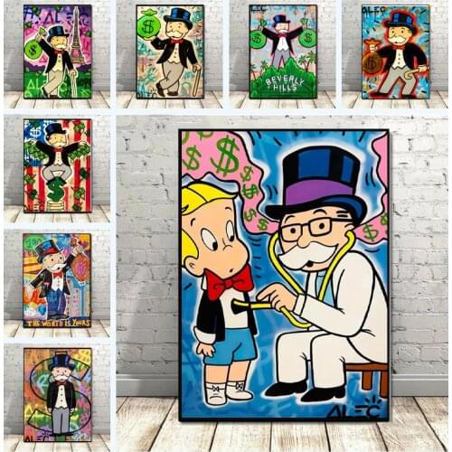 Graffiti Millionaire Money Street Art Canvas Painting Poster and Print Wall Art Picture for Living Room Home Artwork Decoration