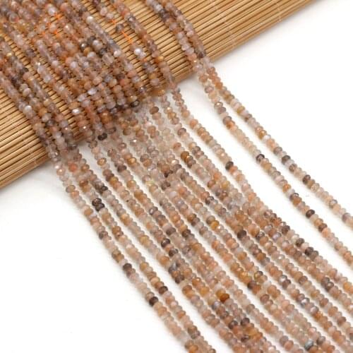 Hot Natural Crystal Faceted Color Rutilated Quartzs Beads for DIY Jewelry Making Bracelet Necklace Accessory Gift Size 3x4mm