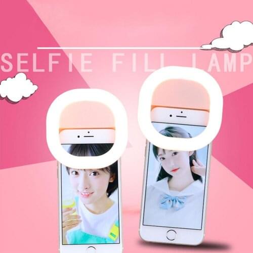 Fashion Portable Mini Selfie Lamp Light Mobile Phone Smartphone Portable External Led Flasher Ring Clip For Ios Iphone Android