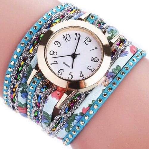 Fashion Bracelet Watch Popular Quartz Luxury Bracelet Flower Gemstone Stainless Steel Women Watch Relogio Femenino часы женски