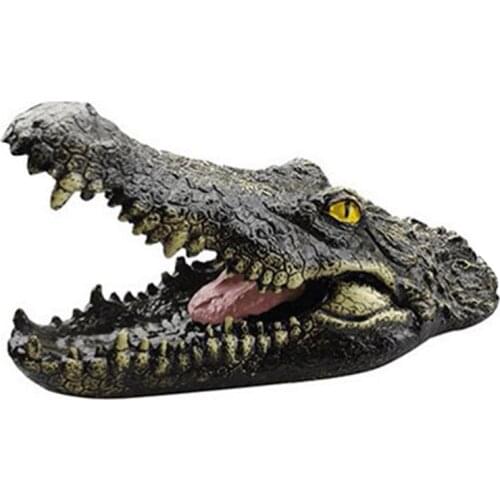 Floating Open Mouth Crocodile Head Water Decoy for Garden Pond