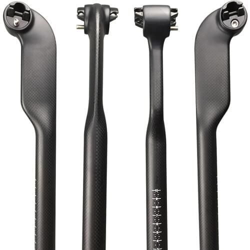Full 3K Carbon Seatpost Bike MTB/Road Bicycle Seat Tube 27.2/30.8/31.6mm Offset 25mm Matte Finish Length 350/400mm