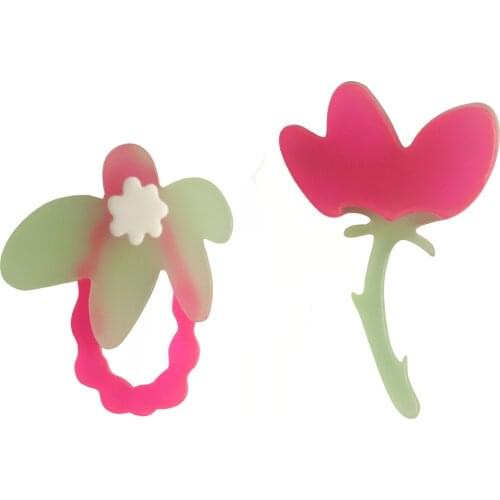 10 PCS Fashion Resin Acrylic Leaf Flowers Earring Accessories DIY Findings For Jewelry Making