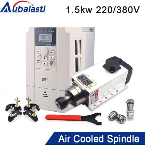 Spindle 1.5kw ER20 CNC Air Cooled Spindle Motor clamp 220V 380V Inverter For CNC Milling lathe Router Machine Tools Spindle