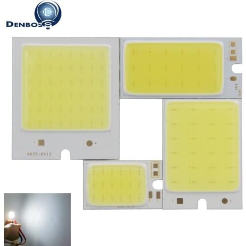 10PCS LED COB Strip 36mm 40mm Mix Square moudle 9V 12V DC 2W 3W 4W 6W Cold White auto Reading Light Source