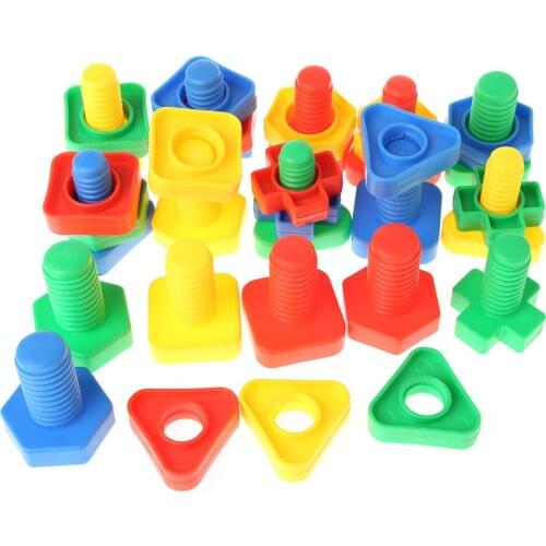 Insert Blocks Screw Building Blocks Nut Toys Children Educational Montessori Toy