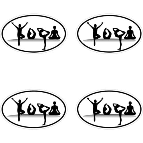 Funny Warning Sign Stickers for Car Yoga Poses Euro Meditation Zen Om Peace Vinyl Decal Stickers Car Waterproof Pvc 13cm X 7.8cm