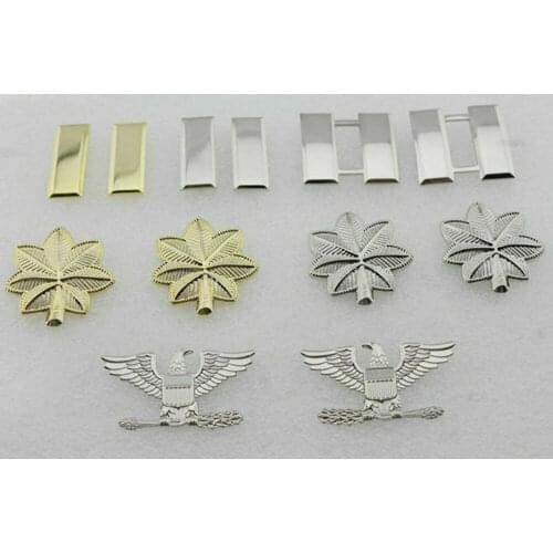 US ARMY OFFICERS RANK INSIGNIA PIN BADGE COLLAR FULL SET MILITARY GIFT military Store
