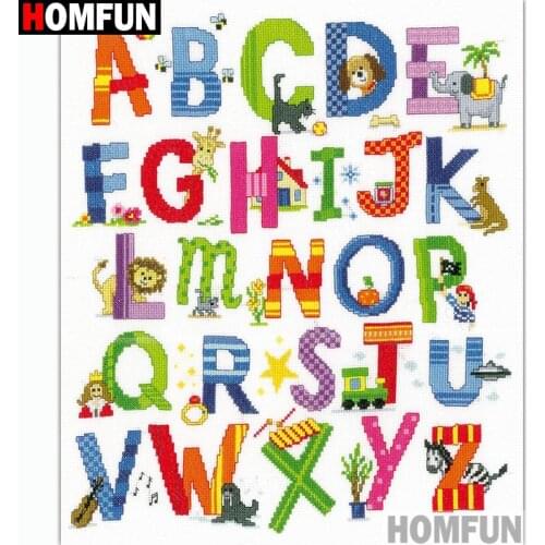 HOMFUN Full Square/Round Drill 5D DIY Diamond Painting "Letter pattern" Embroidery Cross Stitch 5D Home Decor Gift A13093