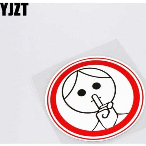 YJZT 10.7CM*10.7CM Warning Symbol No Louding High-quality Car Sticker Decal PVC Accessories 13-0152